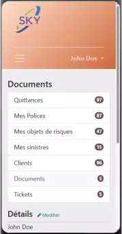 SKY CRM - CRM pour courtier en assurance espace client digital et gestion automatisée
